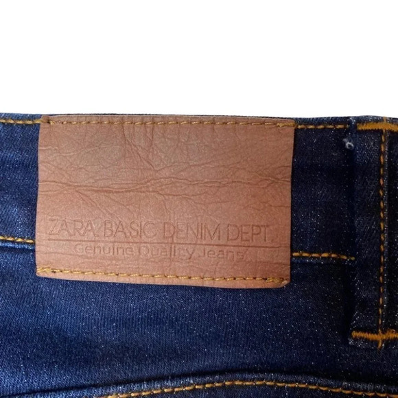Zara Denim Z1975 Skinny Dark Wash  Blue Jeans 6 - Picture 9 of 10